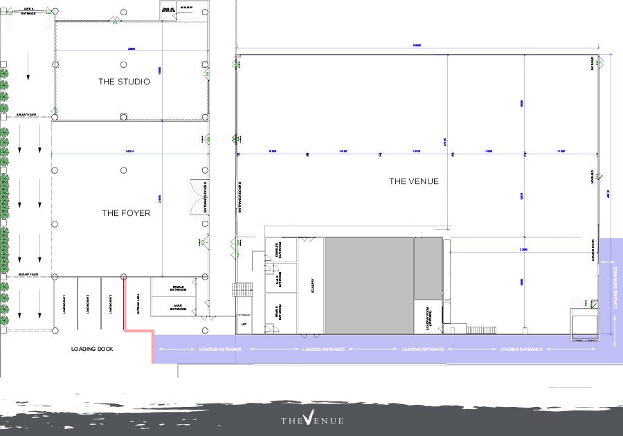 This document shows an overview of all three spaces at The Venue Alexandria.