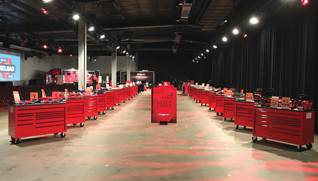 The Venue Alexandria set up for Snap on power tools exhibition.