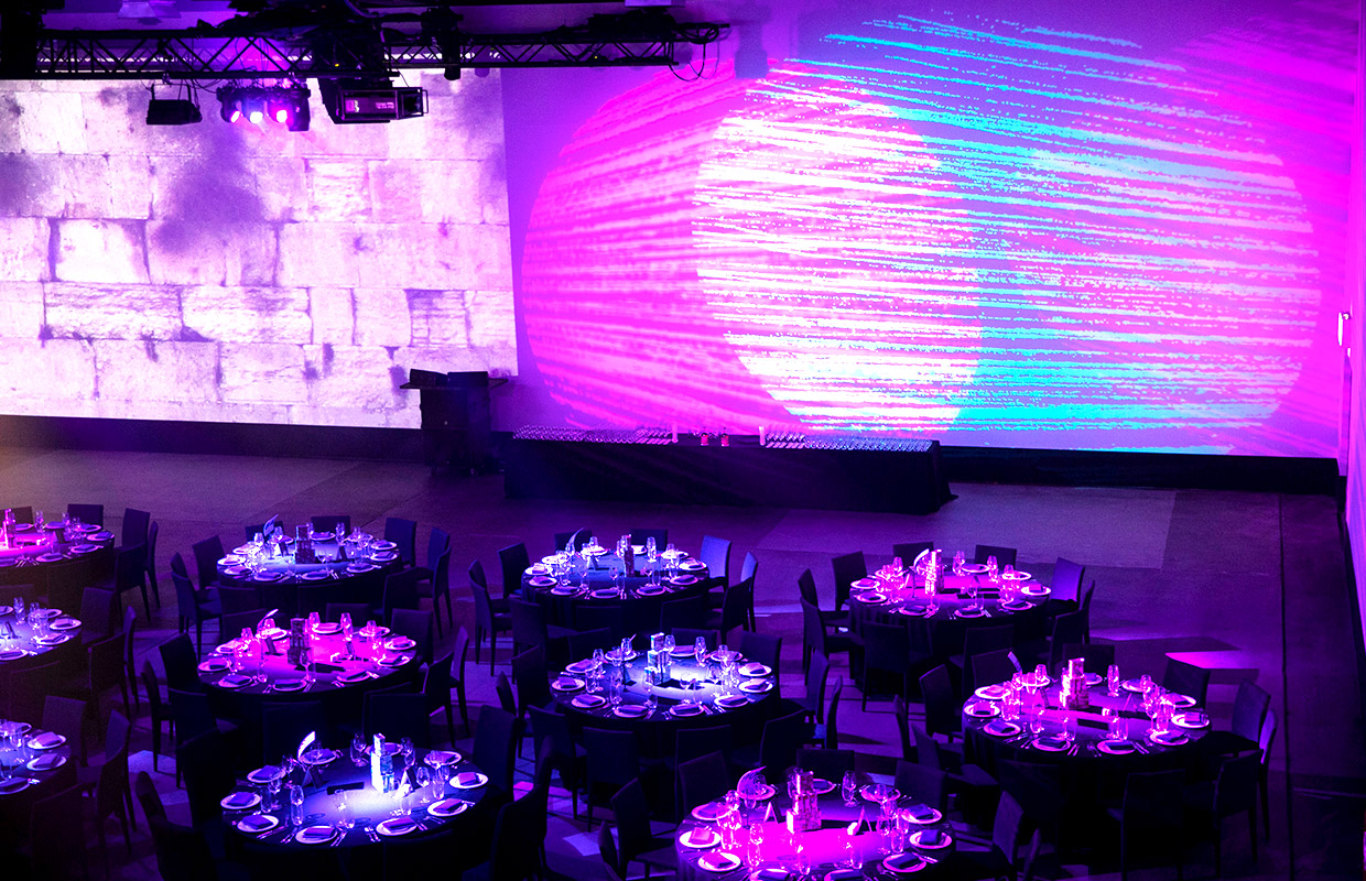 The Venue Alexandria set up for a client gala dinner event.